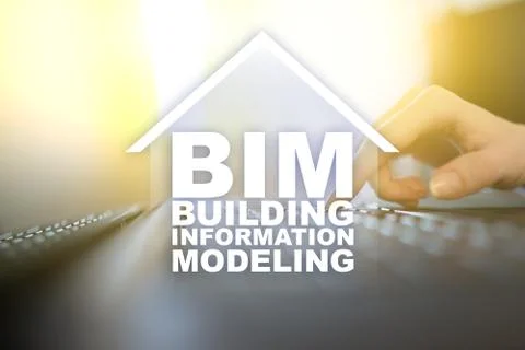 BIM - Building information modeling is a process the generation and management Foto stock