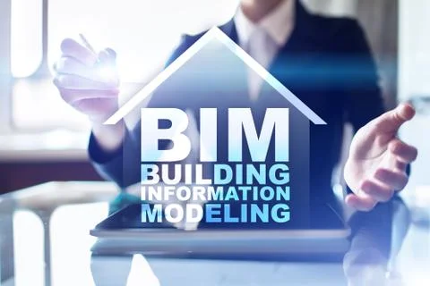 BIM - Building information modeling is a process the generation and management 스톡 사진