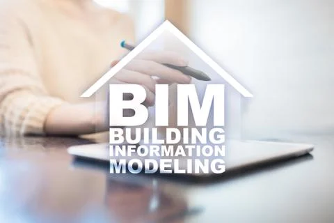 BIM - Building information modeling is a process the generation and management 스톡 사진