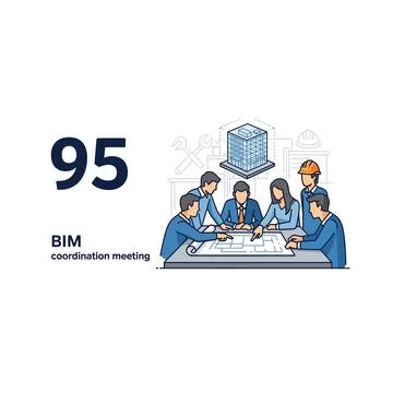 Bim coordination meeting Stock Illustration