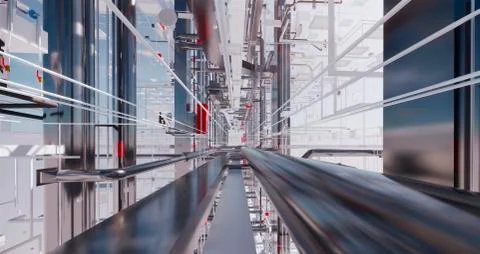 BIM model of internal engineering communications of the building Ilustración de archivo