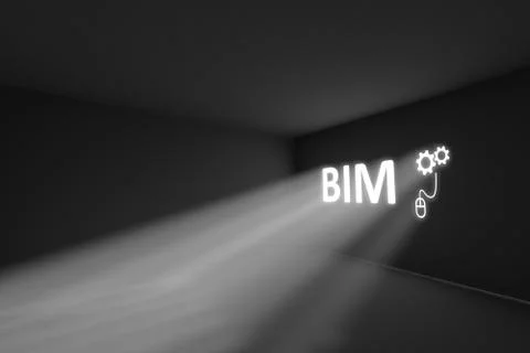 BIM rays volume light concept 3d illustration Fotos de archivo