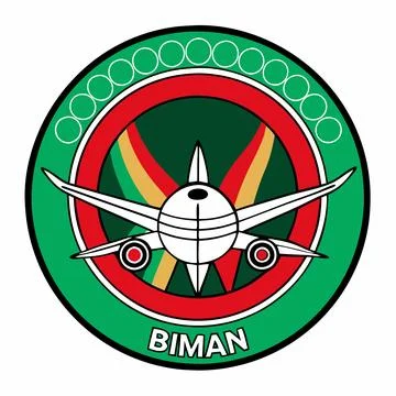 Biman Logo Icon Artwork Vector Design for Digital Use Stock Illustration