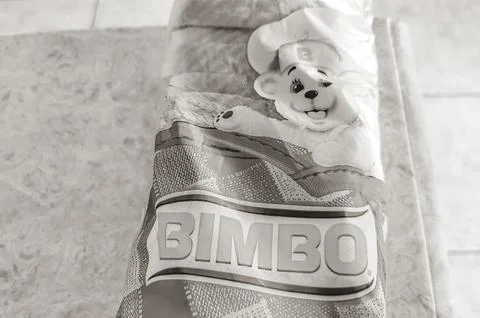 Bimbo toast white bread packaging package in Mexico. Stock Photos