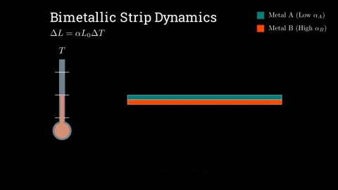 Bimetallic strip dynamics 動画素材 336118860