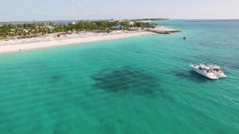 Bimini beach aerial view Stock Footage 232437304