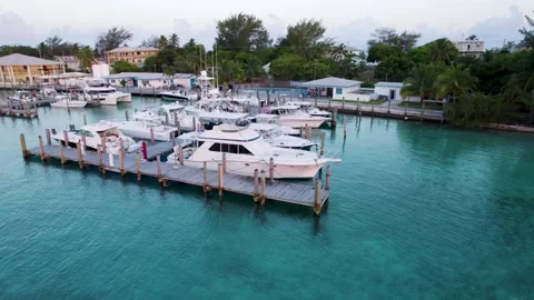 Bimini marina clear waters Stock Footage 232437345