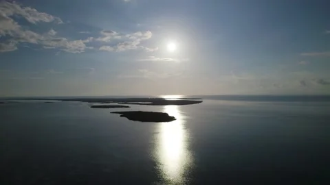 Bimini sun over the ocean Stock Footage 232427770