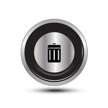 Bin button aluminum Stock Illustration