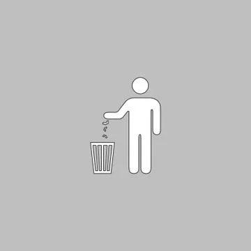 Bin computer symbol Illustrazione stock