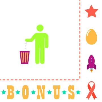 Bin computer symbol 스톡 일러스트
