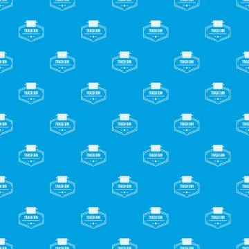 Bin container pattern seamless blue 스톡 일러스트