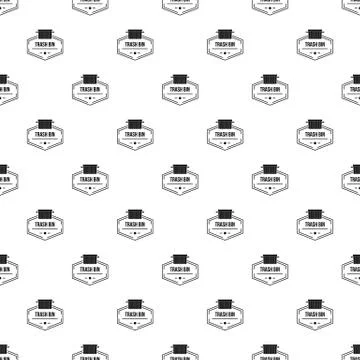 Bin container pattern seamless Illustrazione stock