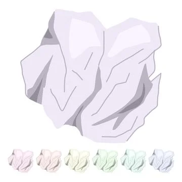 Bin crumpled paper balls vector cartoon graphic Illustrazione stock