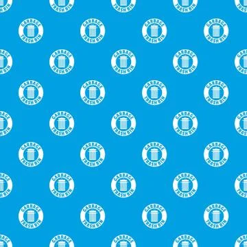 Bin dump pattern seamless blue Stock Illustration