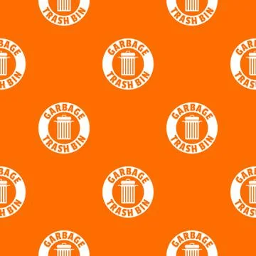 Bin dump pattern vector orange 스톡 일러스트