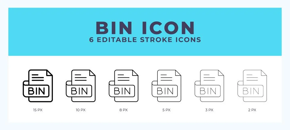 Bin file line icon vector illustration in trendy style. Stock Illustration