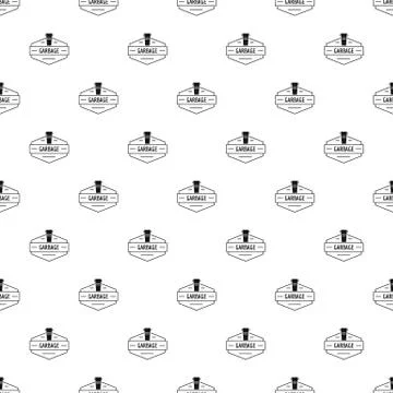 Bin garbage pattern vector seamless 库存插图