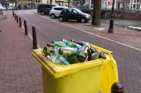 Bin for glass Stock Photos