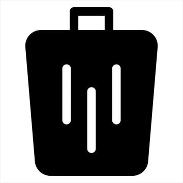 Bin glyph icon vector illustration isolated on white background Stock Illustration