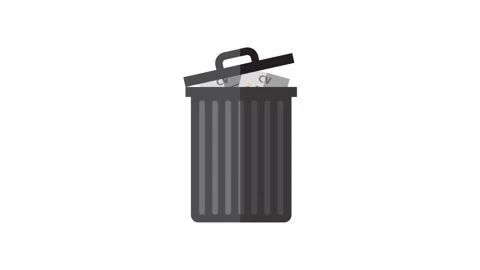 Bin icon animation Stock Footage 142019079