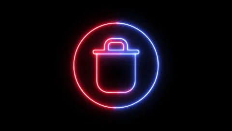 Bin Icon Animation for Trash, Delete, and Waste Management. Stockbeeldmateriaal 297951744