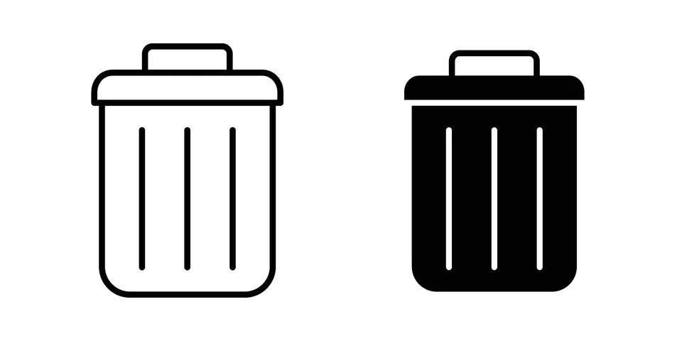 Bin icon concept. best for web design Illustrazione stock