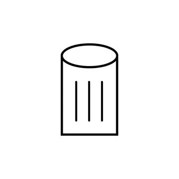 Bin Icon icon in flat style with background. Stock Illustration