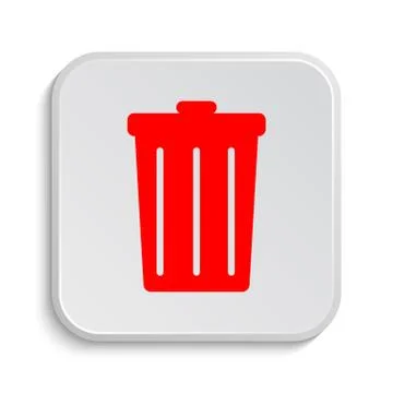Bin icon. Internet button on white background.. Stock Illustration