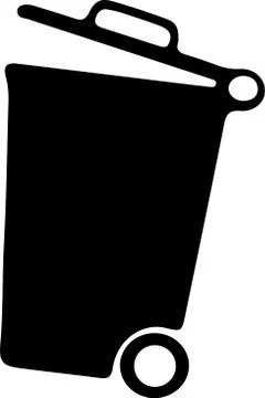 Bin icon isolated on white background Stock Illustration