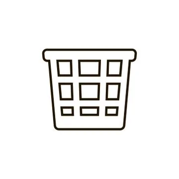 Bin icon in trendy flat style isolated. Illustration eps 10. Stock Illustration