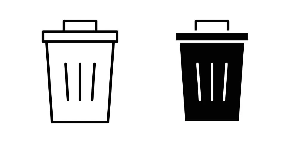 Bin icon vector design illustrations イラスト素材
