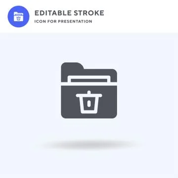 Bin icon vector, filled flat sign, solid pictogram isolated on white, logo il イラスト素材