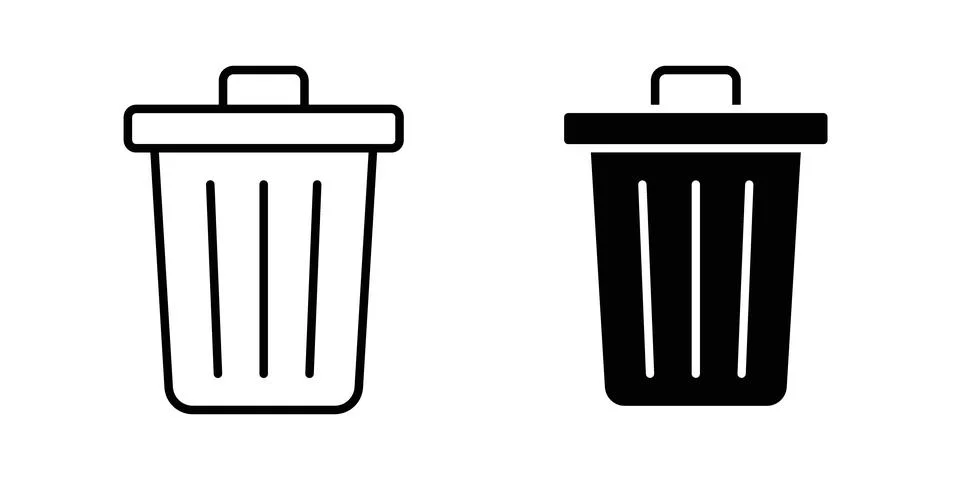Bin icon vector symbol graphics Ilustración de archivo