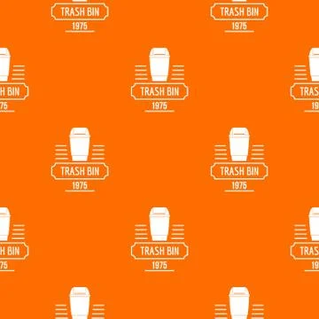 Bin junk pattern orange Stock Illustration