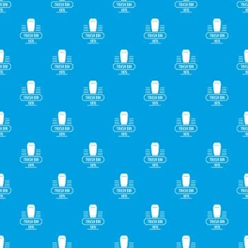 Bin junk pattern vector seamless blue 库存插图