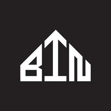 BIN letter logo design. BIN monogram initials letter logo concept. BIN letter Ilustración de archivo