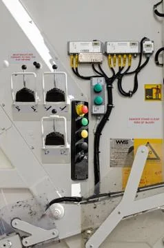 Bin lorry controls Stock Photos