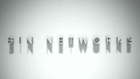 Bin networks 3D title animation with shadows on a white background Stock Footage 297856775
