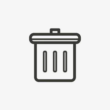 Bin outline icon Illustrazione stock