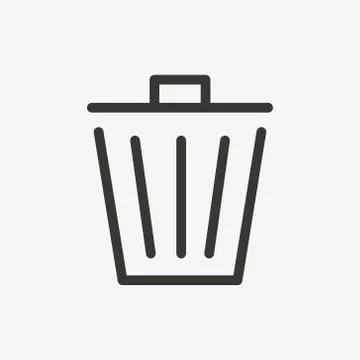 Bin outline icon Stock Illustration