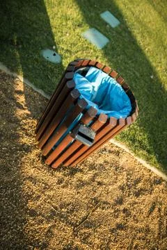 Bin in park Stock Photos