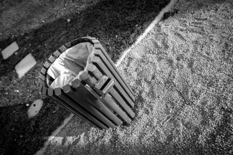 Bin in park Stock Photos