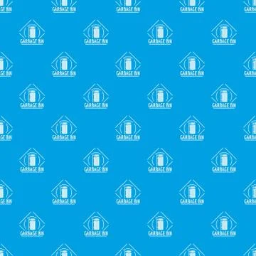 Bin pattern seamless blue 스톡 일러스트