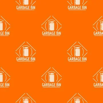 Bin pattern vector orange 库存插图