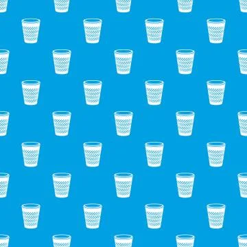 Bin pattern vector seamless blue Stock Illustration