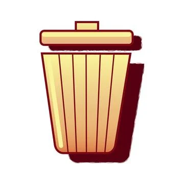 Bin PC icon. Retro PC user interface aestetic. Stock Illustration