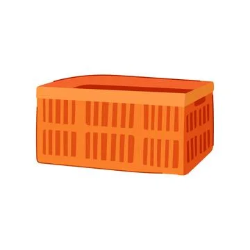 Bin plastic crate cartoon vector illustration Illustrazione stock