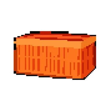 Bin plastic crate pixel art vector illustration Illustrazione stock