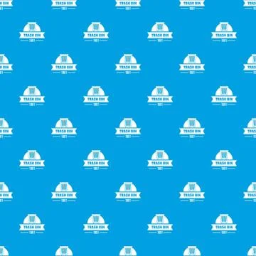 Bin plastic pattern seamless blue Stock Illustration